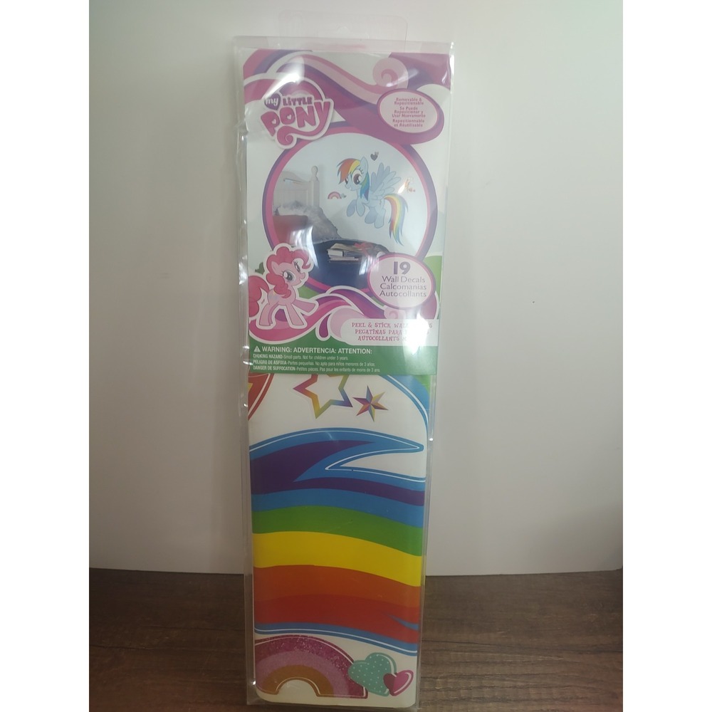 My Little Pony Wall Decals Peel & Stick 19 Pieces Rainbow Horse Removable Decor